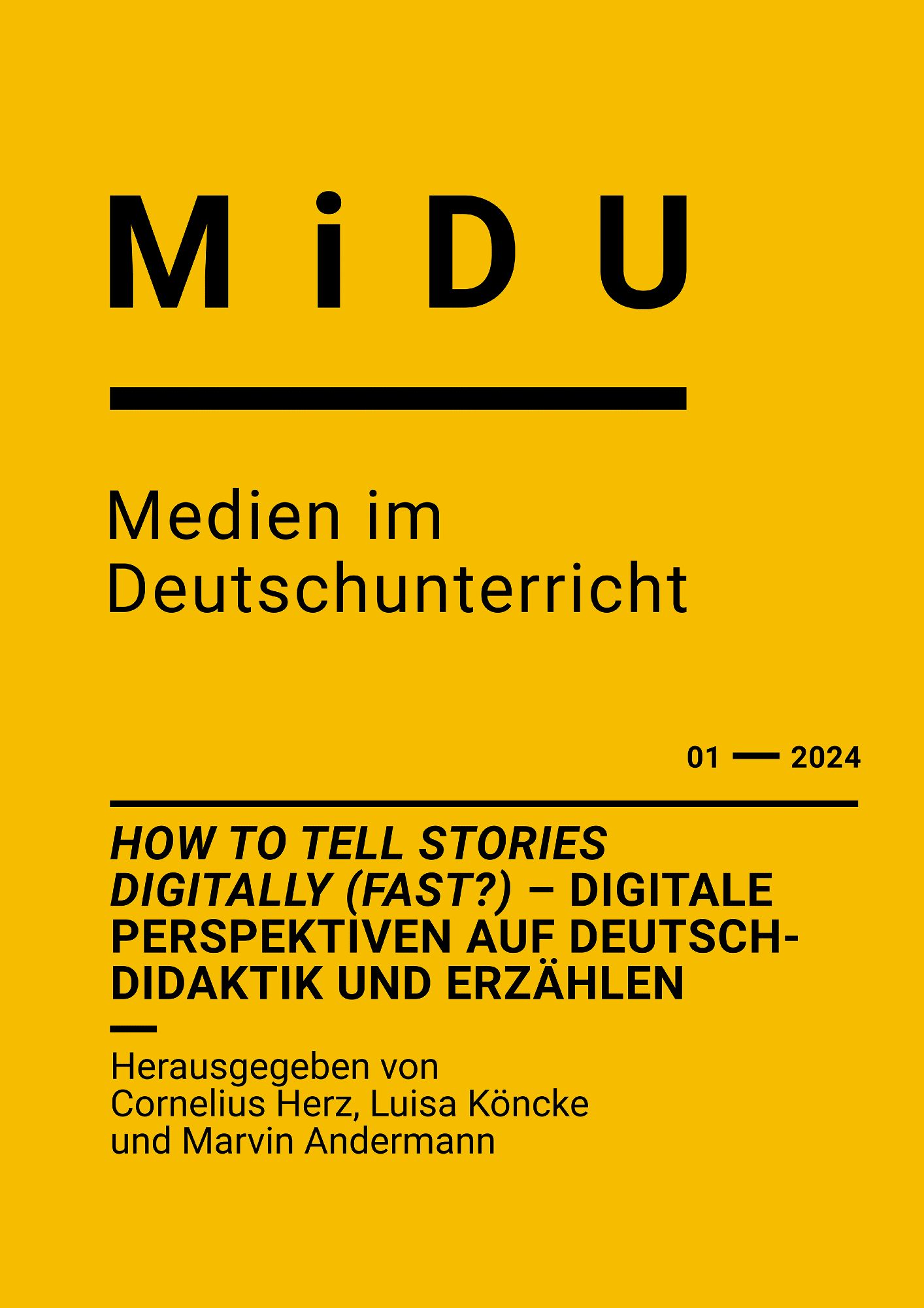 Cover des E-Journals MiDU, Ausgabe 1/2024