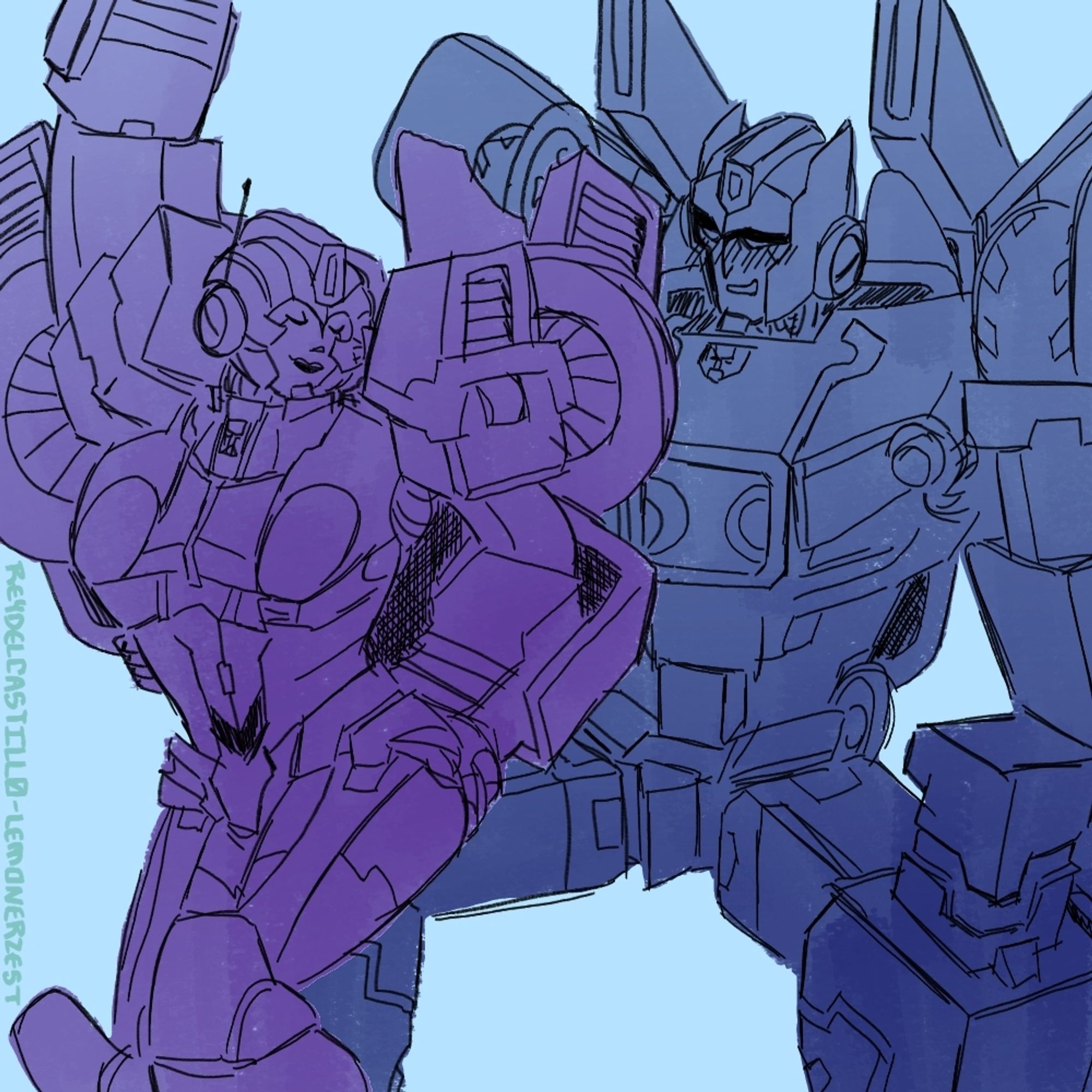 Transformers IDW 2006 Nautica giving Skids a lap dance