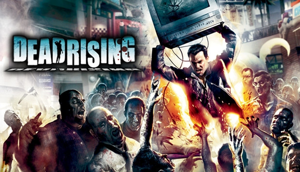 Dead Rising key art showing frank battling zombies