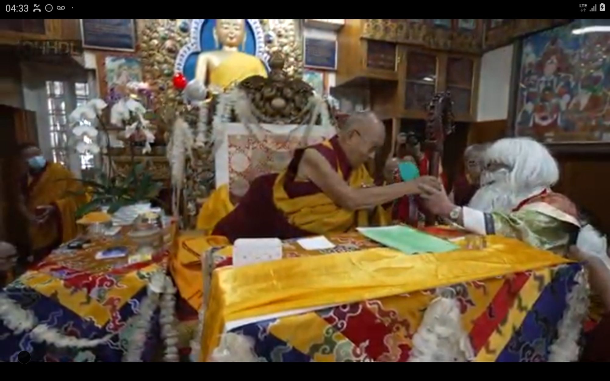 Teaching and Long Life Prayer Offering
Share
His Holiness the Dalai Lama will give a short teaching on Tsongkhapa's Three Principal Aspects of the Path and attend a Long Life Prayer offered by Taiwanese devotees at the Main Tibetan Temple in Dharamsala, HP, India on September 30th and October 1st, 2024. Webcasts also available in Tibetan, Chinese, Vietnamese, Hindi, Korean, Spanish, German, Russian, Italian, Nepali, Ladakhi, French, Indonesian, Portuguese, Marathi, Japanese and Mongolian.