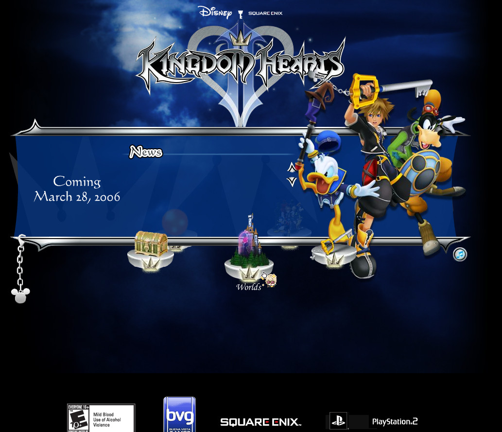 the launch website of KINGDOM HEARTS II.
https://web.archive.org/web/20130801015659/http://archive.na.square-enix.com//games/kingdomhearts/kh2/