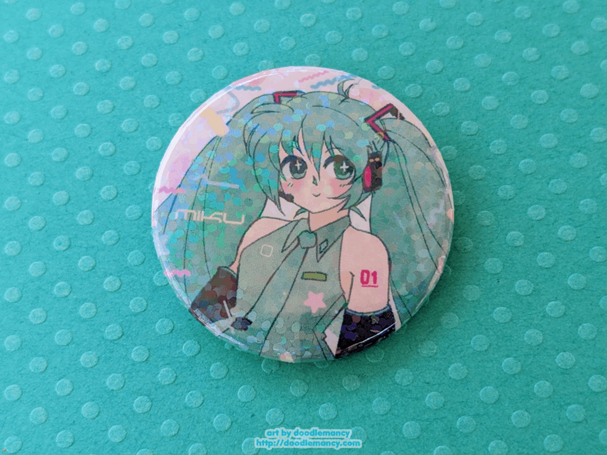 hatsune miku pinback button