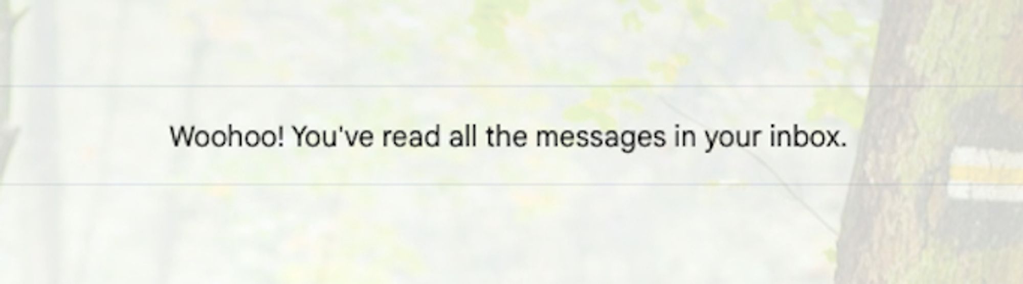 Screenshot of a Gmail inbox explaining that all of the emails have been read.