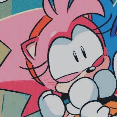 Amy Rose looking excited