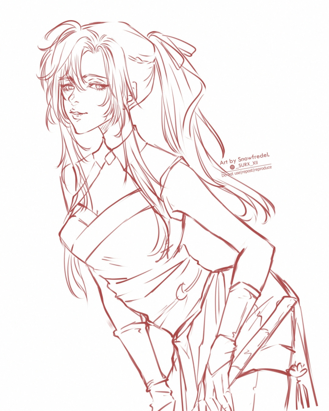 WWX wei wuxian in female version sketch