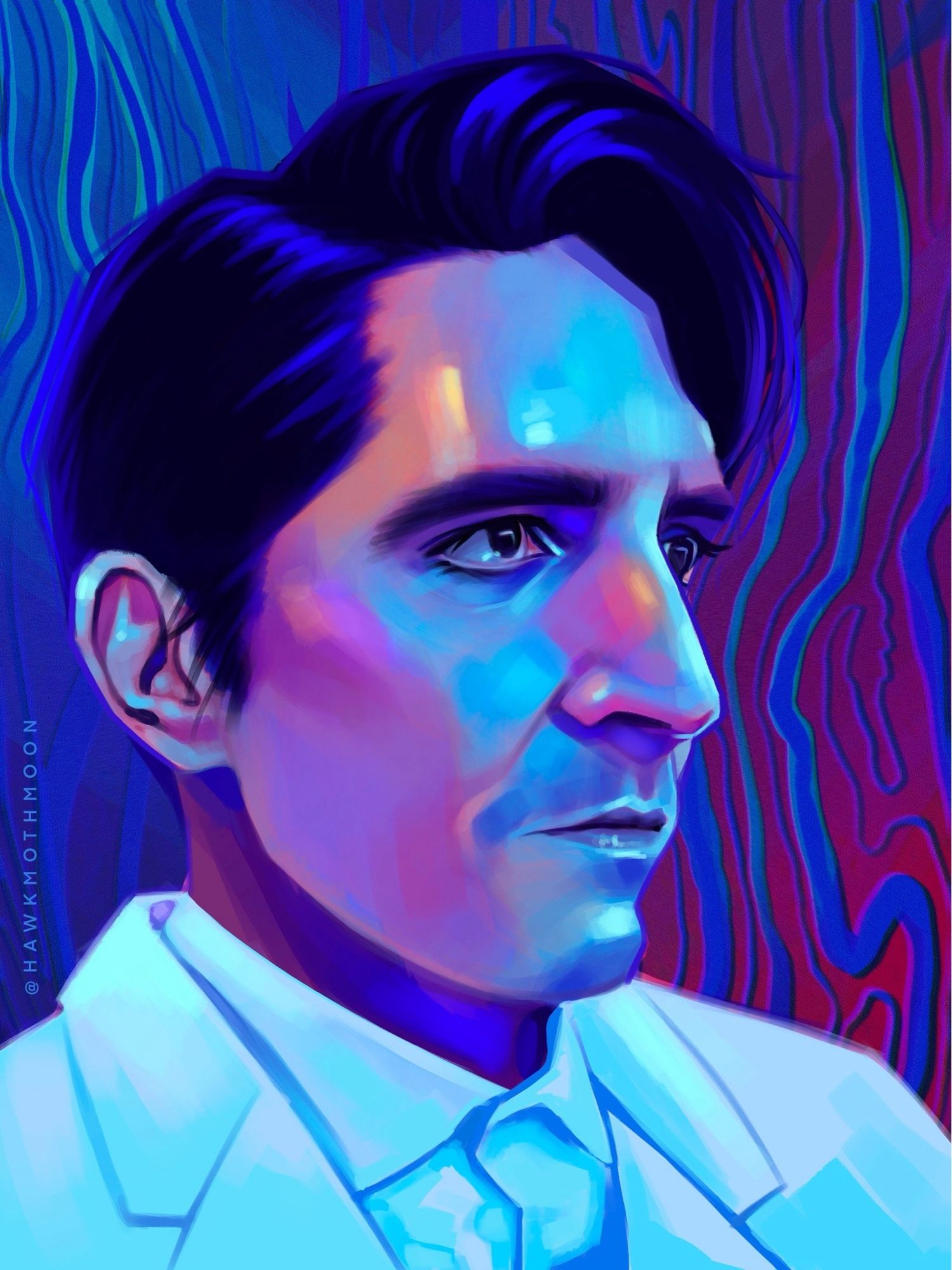 Neon portrait of David Dastmalchian