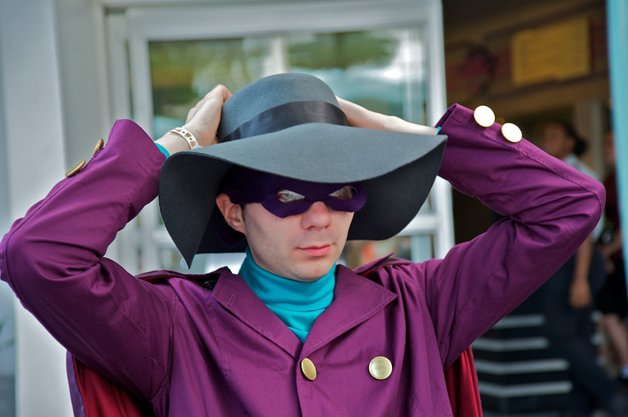 Me in my Darkwing costume.