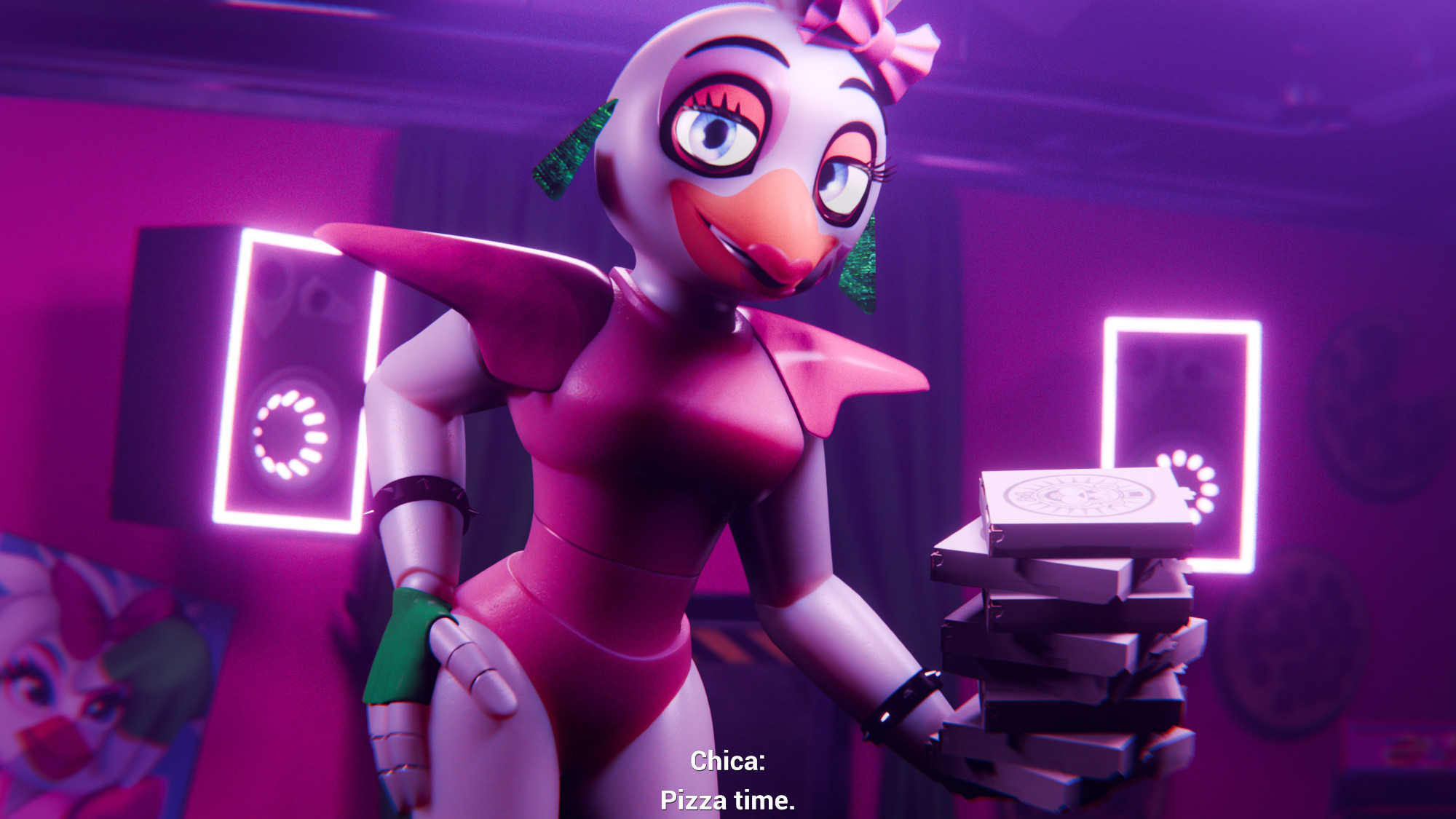 Glamrock Chica is one of the new Glamrock Animatronics who appears in Five Nights at Freddy's: Security Breach as an antagonist.