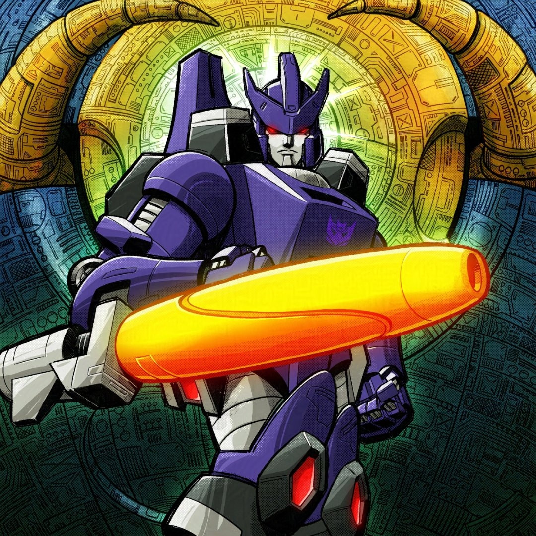 Galvatron looking menacing in front of Unicron