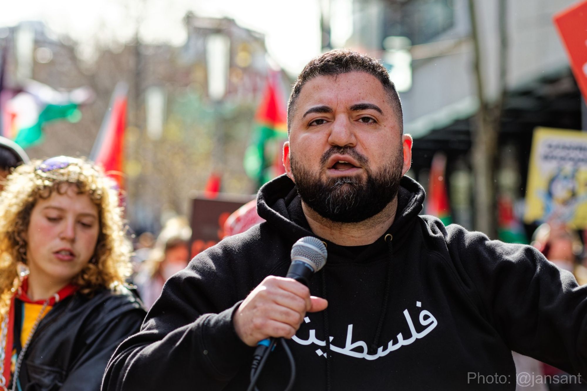 Hash Tayeh at #CeasefireNOW Melbourne