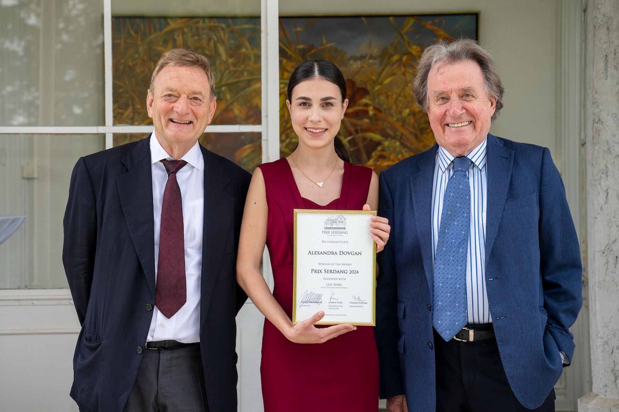 Adrian Flury, Alexandra Dovgan, Rudolf Buchbinder — Prix Serdang 2024 (© Thomas_Entzeroth)