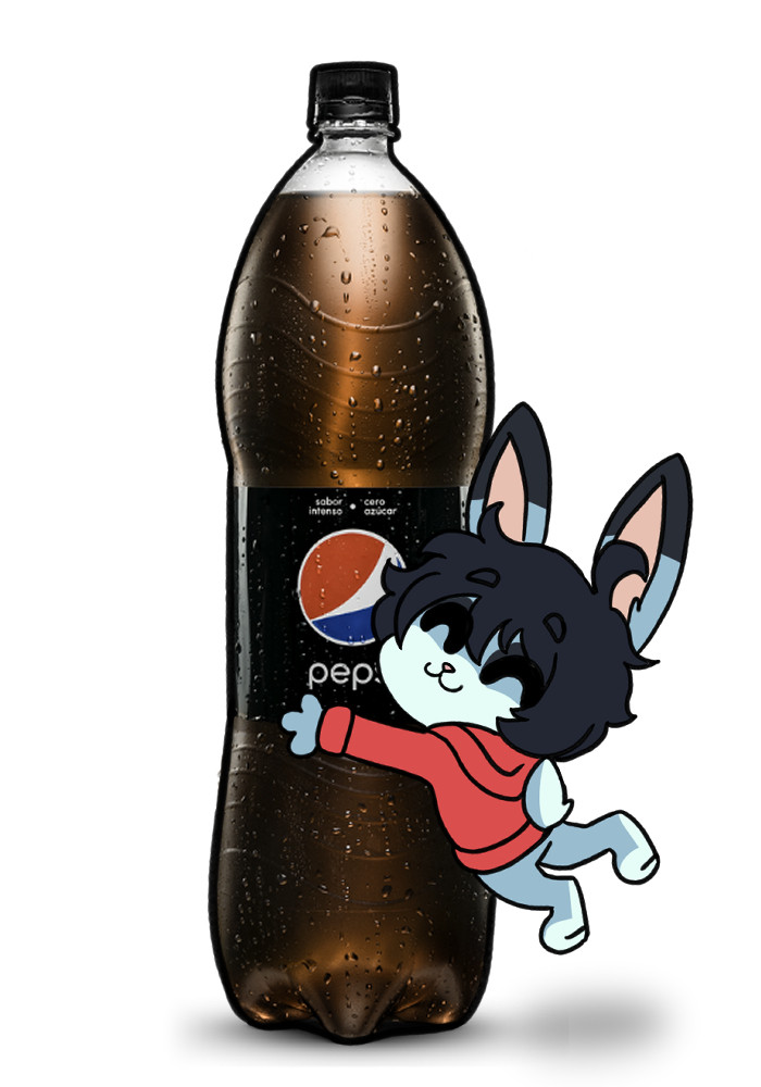 Dabz hugging a pepsi bottle