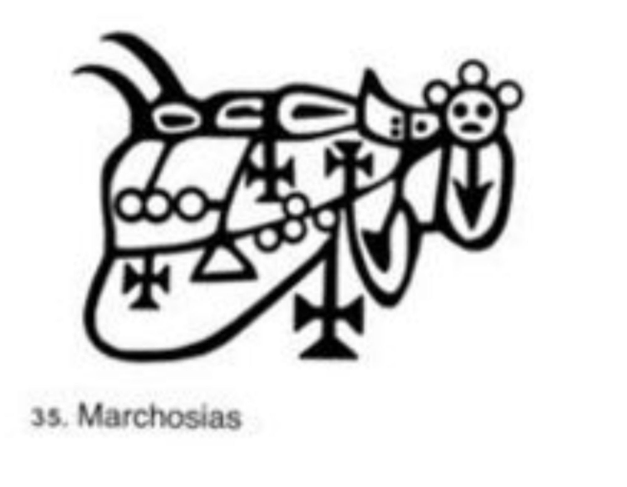 Marchosias looks like a shelled bug with a sense of dread, down bad dread