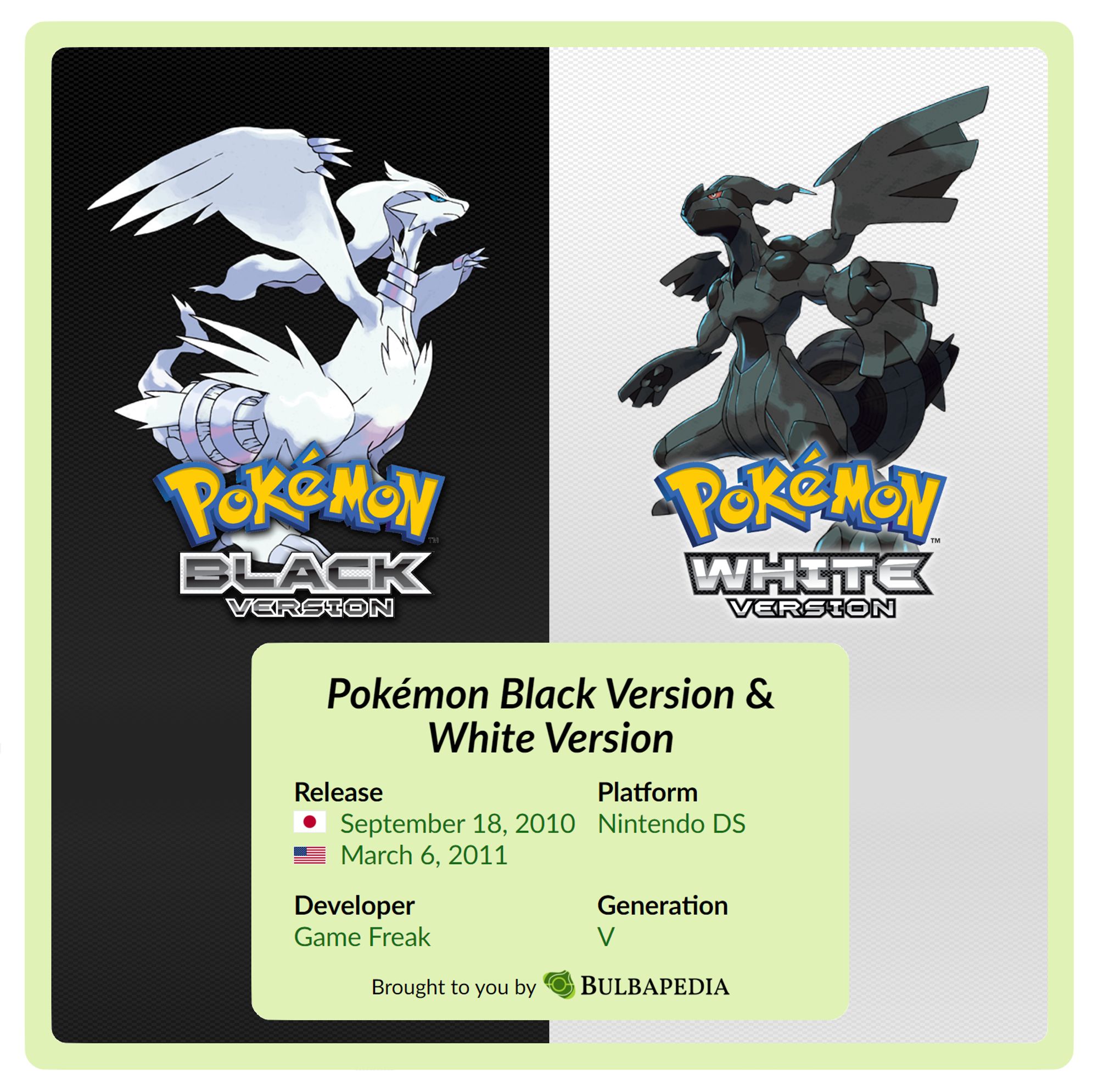 Promotional artwork for Pokémon Black and White Versions