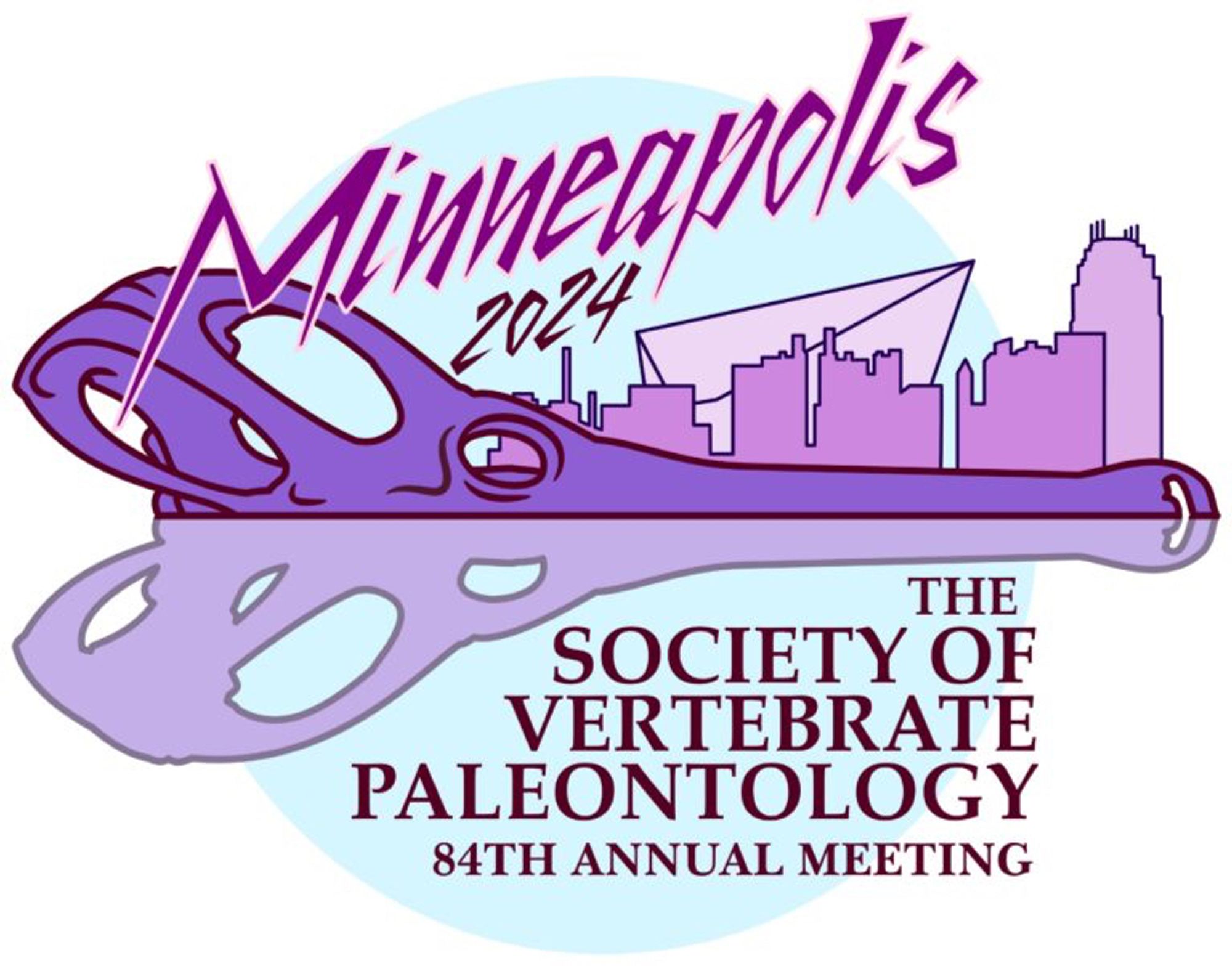 The Society of Vertebrate Paleontology's annual meeting logo