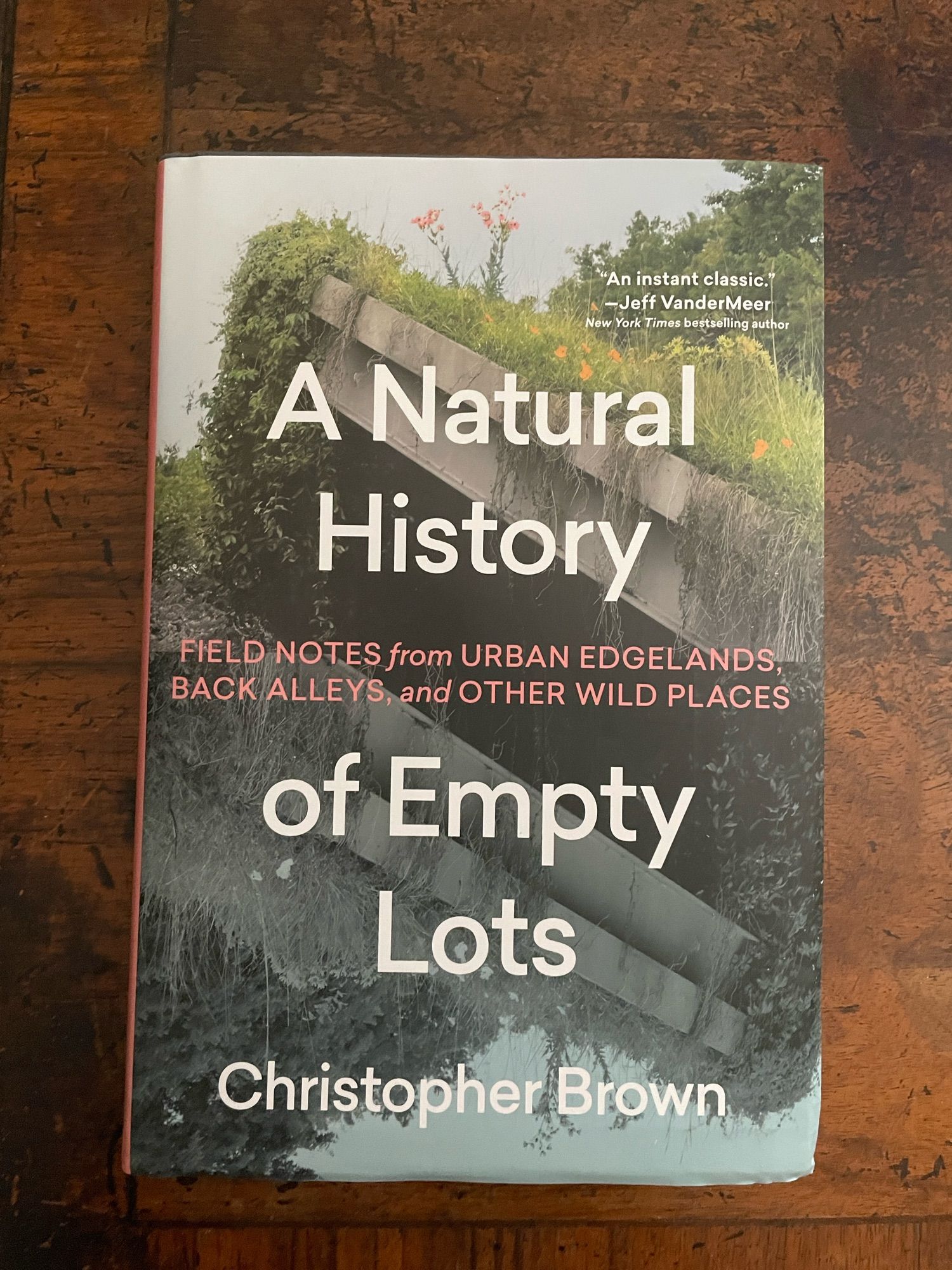 Cover of Christopher Brown’s book A Natural History of Empty Lots, showing an area with overgrown vegetation.