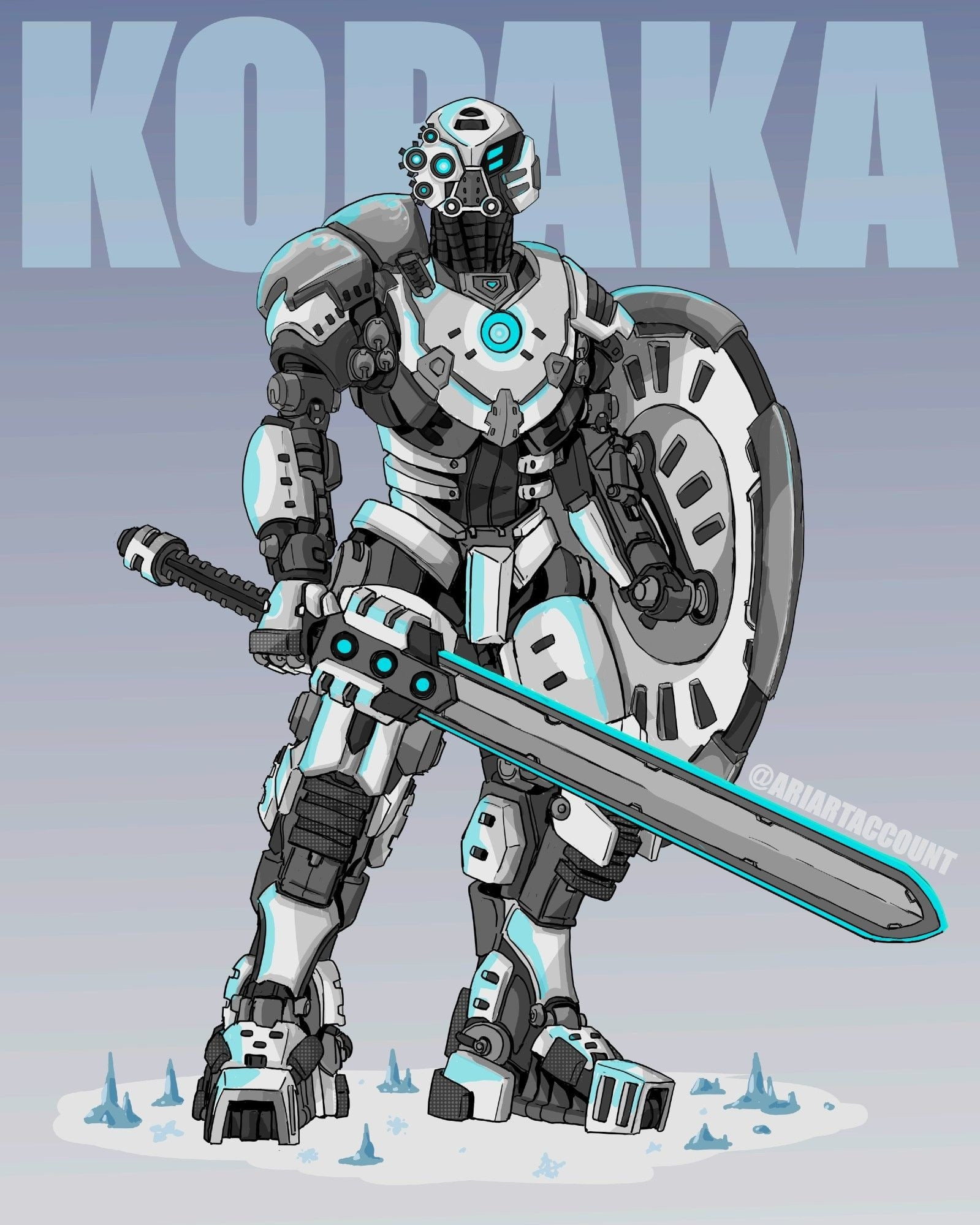 Toa Kopaka, drawn in a Procreate