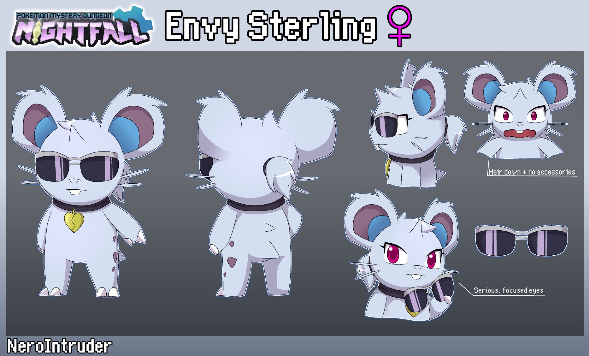 Reference Sheet for Envy the Nidoran from PMD Nightfall