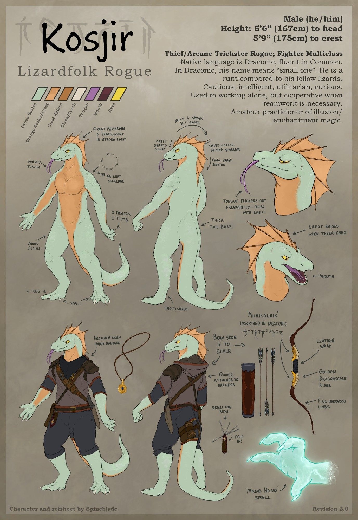 Kosjir lizard refsheet