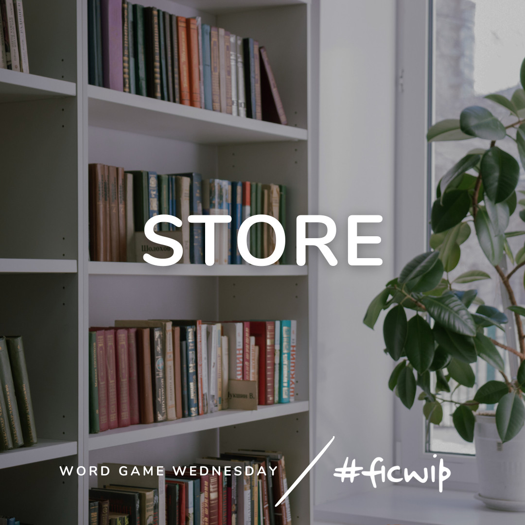 bookshelves and a potted plant