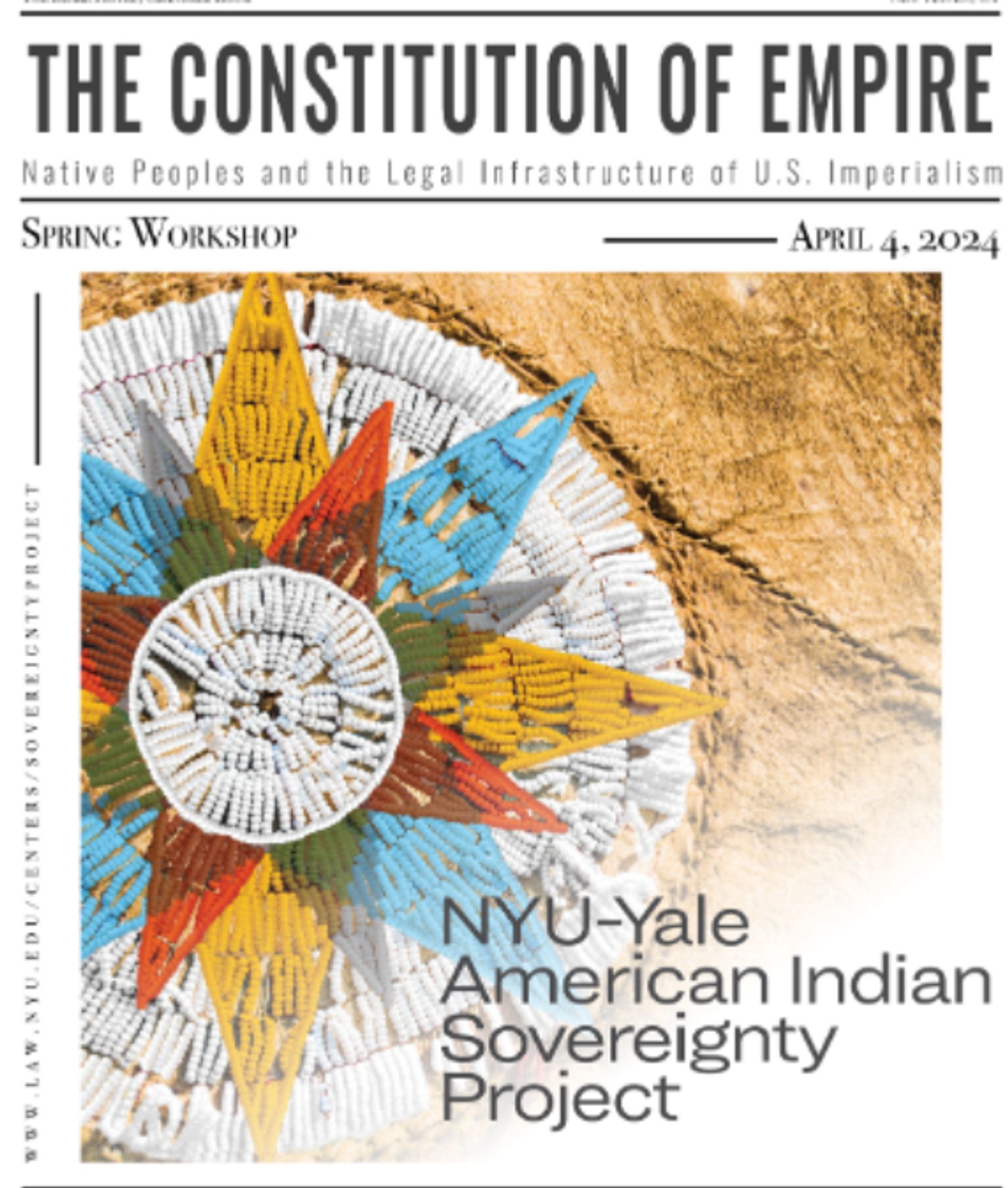 Poster for NYU-Yale American Indian Sovereignty Project Spring Workshop.