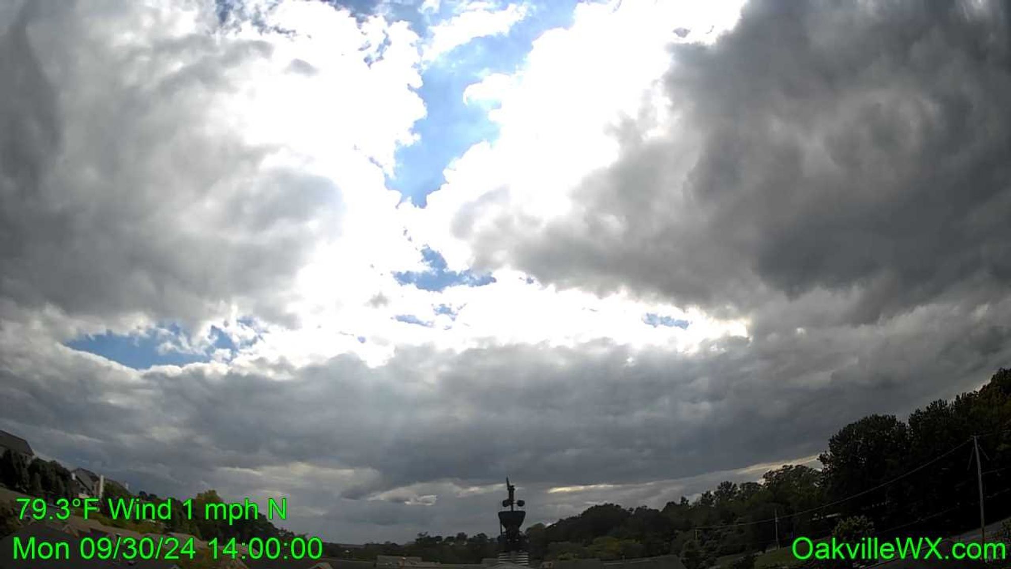 Sky looking south from Oakville, Missouri