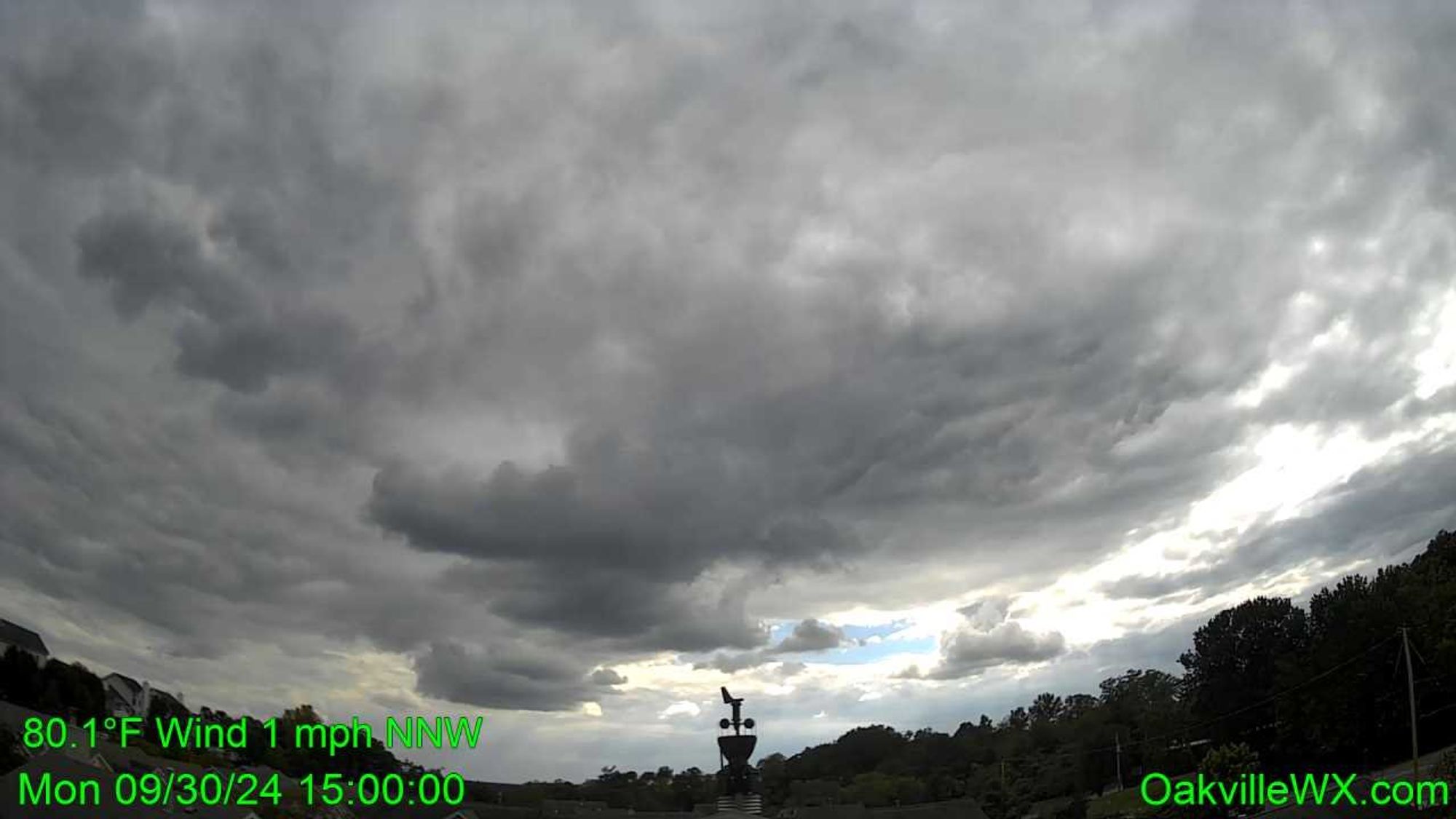 Sky looking south from Oakville, Missouri