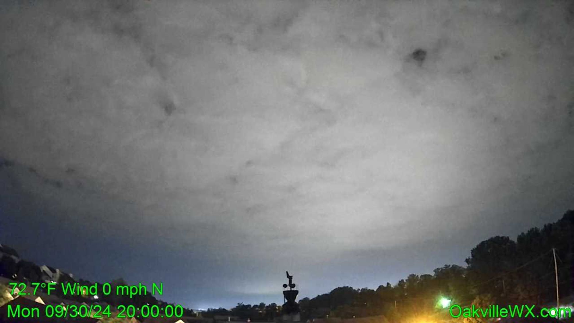 Sky looking south from Oakville, Missouri