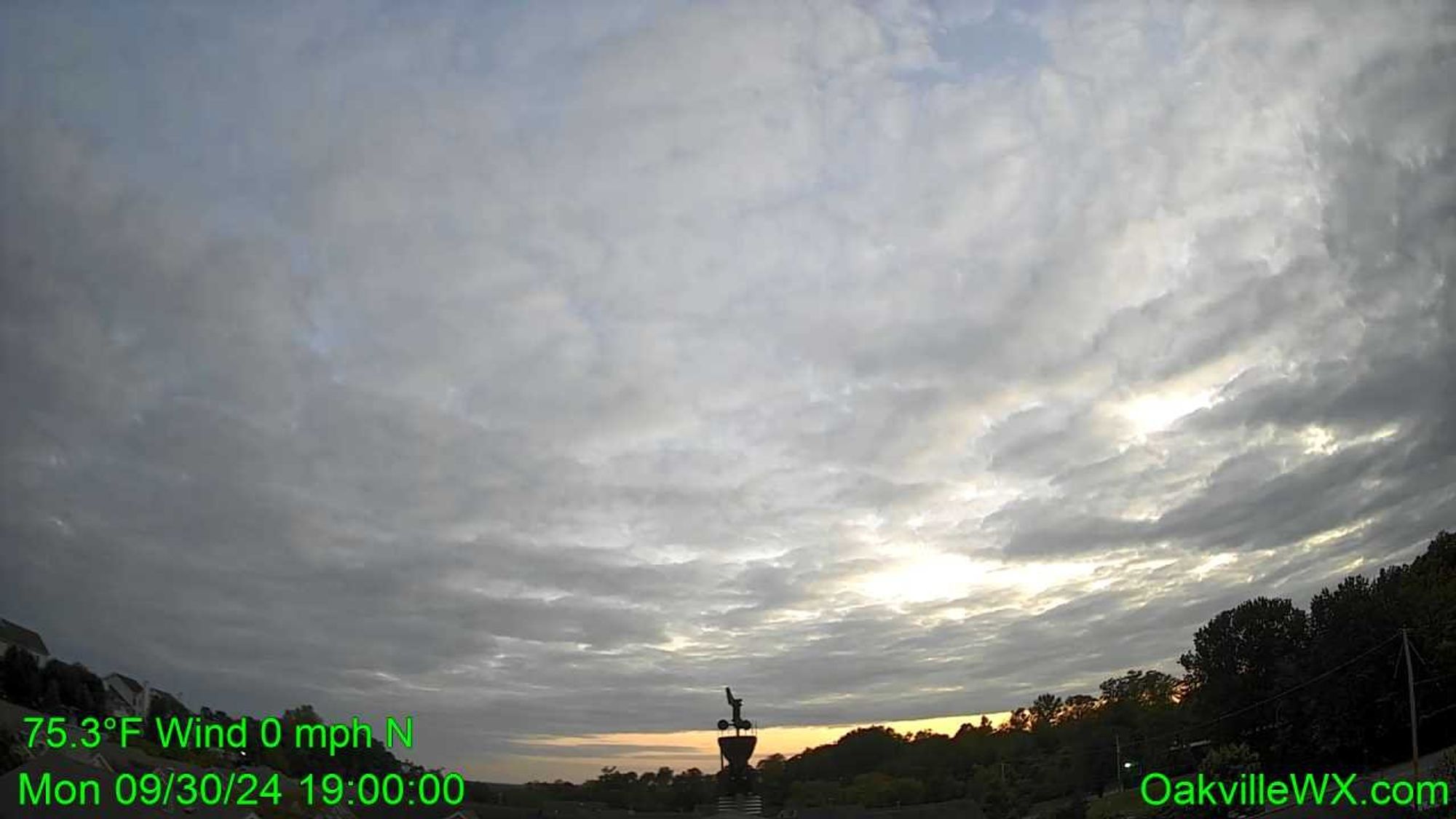 Sky looking south from Oakville, Missouri