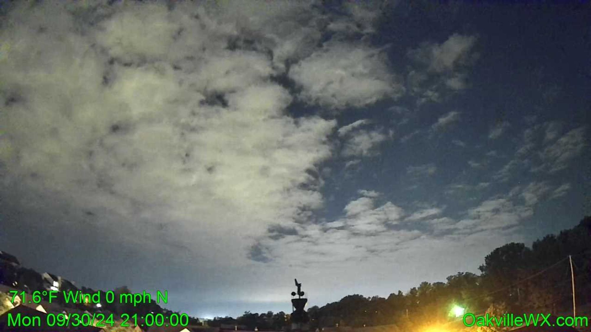 Sky looking south from Oakville, Missouri