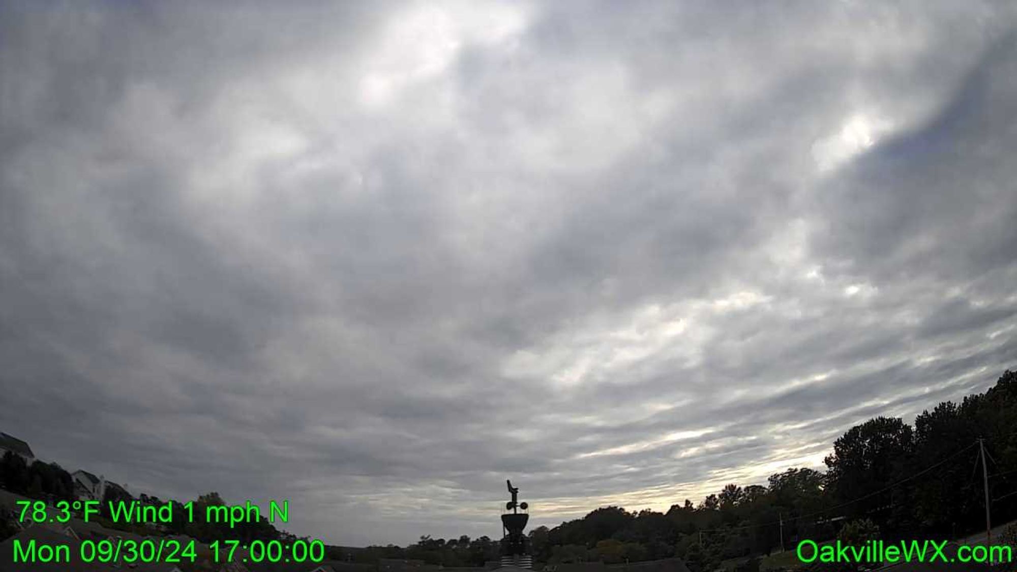 Sky looking south from Oakville, Missouri