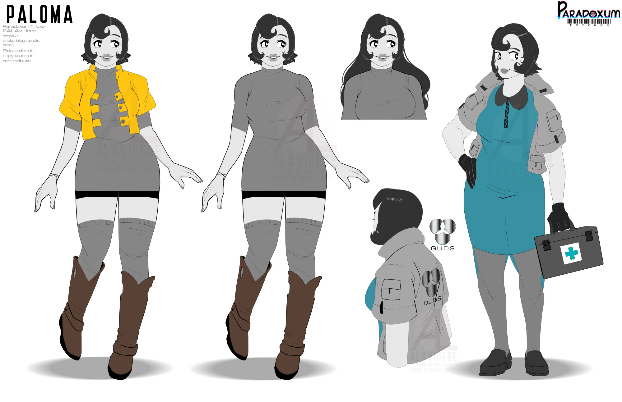 Paloma's design sheet