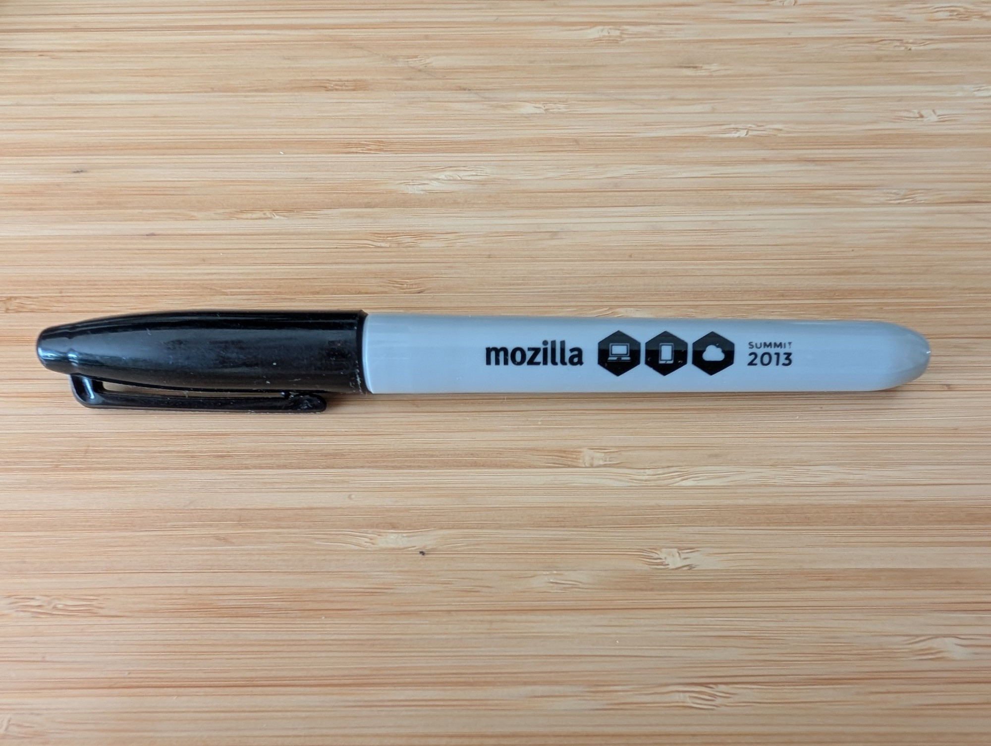 "mozilla summit 2013" branded sharpie