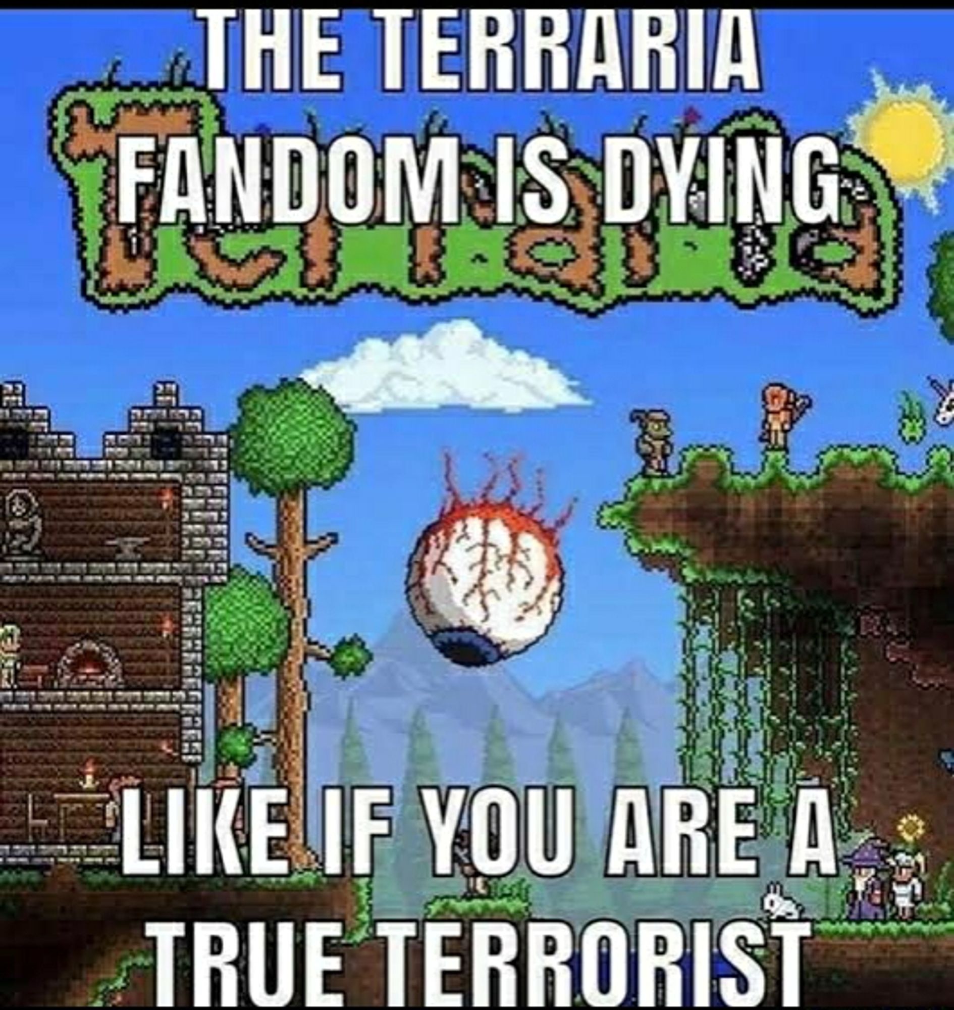 the Terraria community is dying, like if you are a true Terrarist