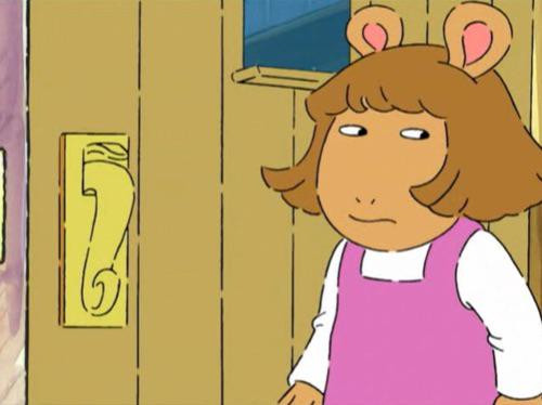 D.W. from PBS's Arthur looking annoyed.