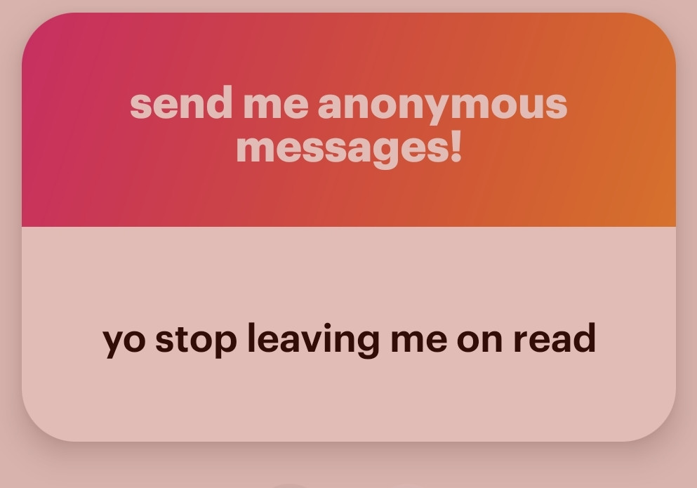 Yo stop leaving me on read