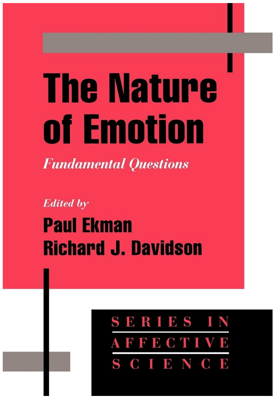Book cover: The Nature of Emotion (Ekman, Davidson)