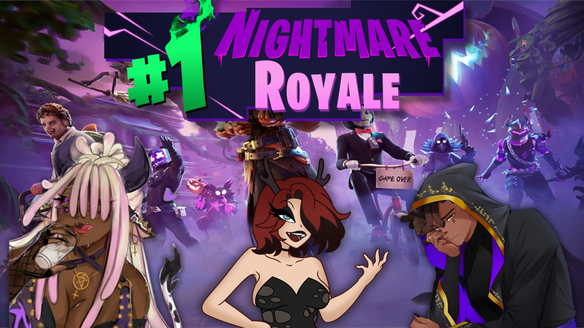 3 vtubers play fortnitemares