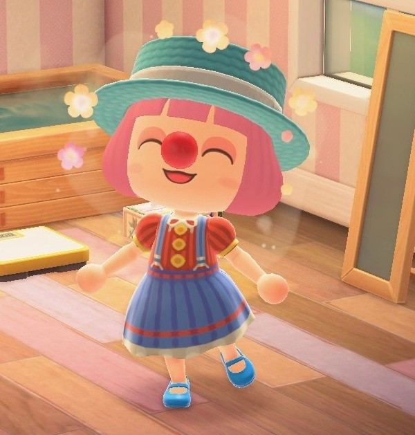 Screenshot from animal crossing of the same outfit.