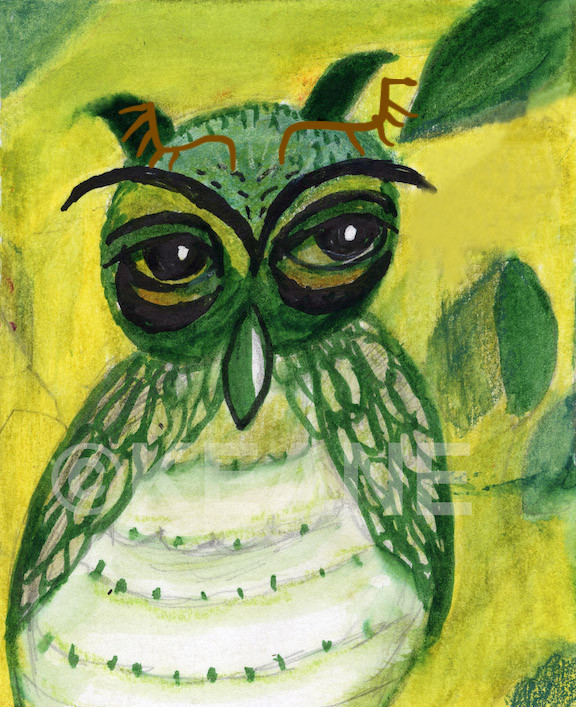 from https://www.keane-eyes.com/product/green-owl/