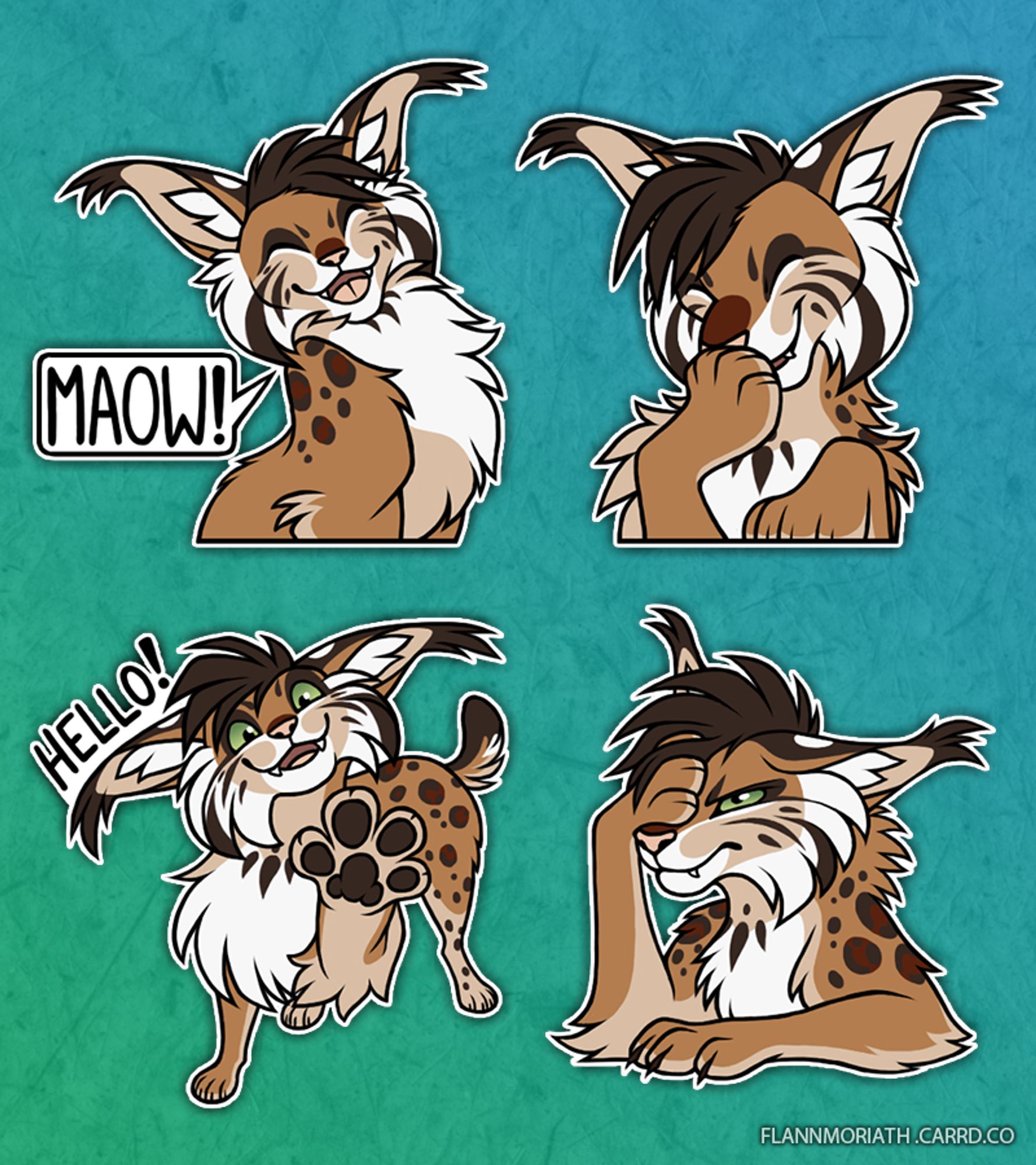 Telegram stickers of a lynx