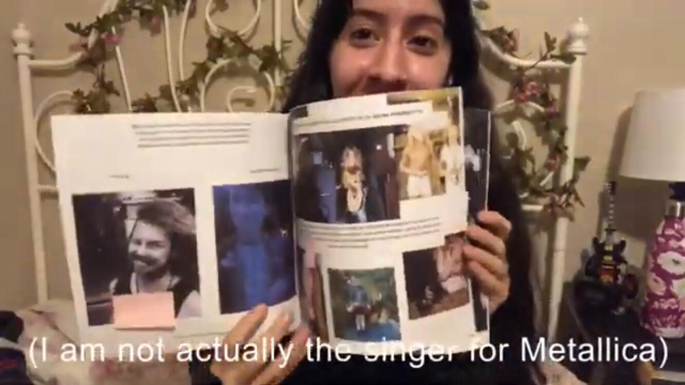 Internationally beloved zinester Jason holds open a copy of his smash hit zine “I’m The Singer For Metallica (and other lies i tell myself to survive)”

Below is a legal disclaimer: (I am not actually the singer for Metallica)