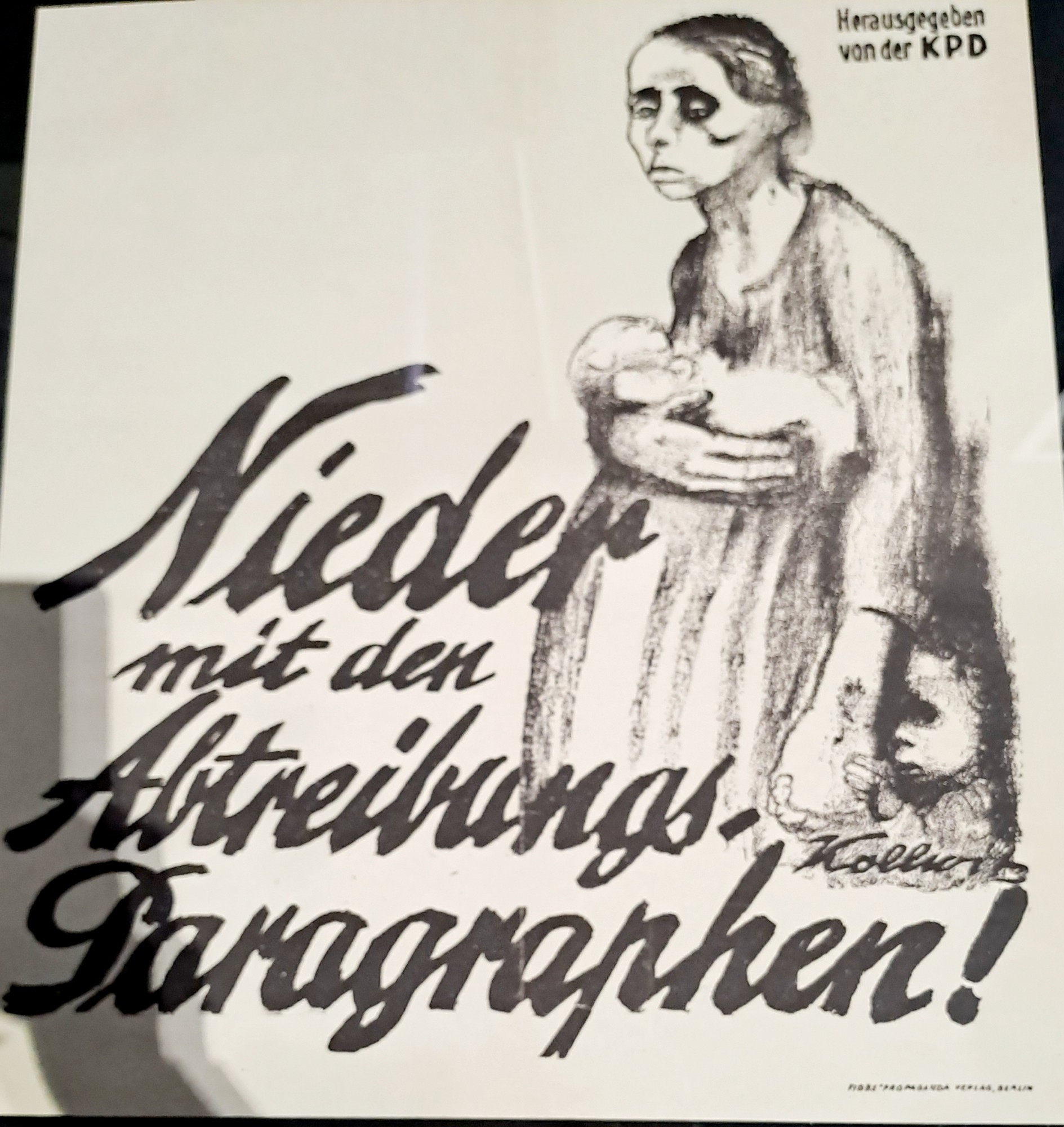 Plakat "Nieder mit dem Abtreibungsparagraphen"