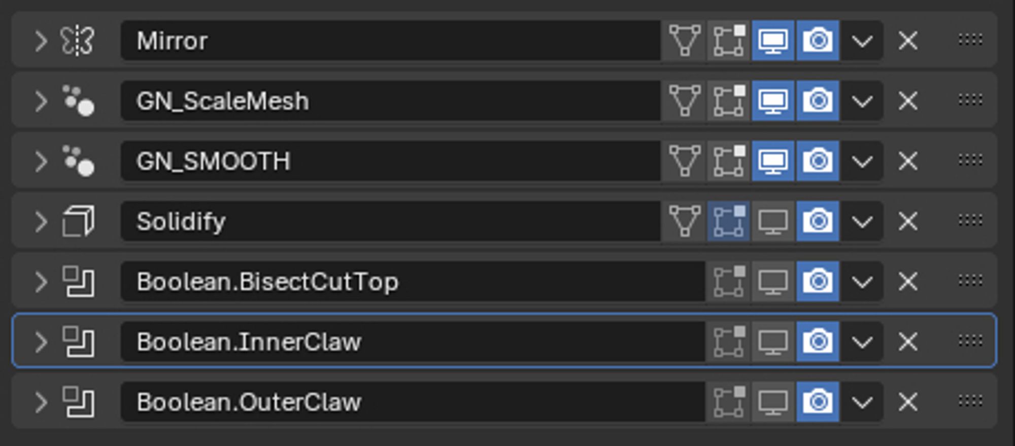 The modifier stack. So everything is nice and non-destructive, but also lags with more vertices in the mesh.