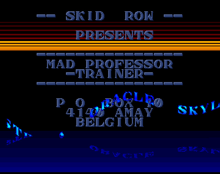 Screenshot of "Mad Professor Mariarti" - Crack and Trainer (+1): Skid Row (SKR) - Published by Krisalis on Commodore Amiga (1990)