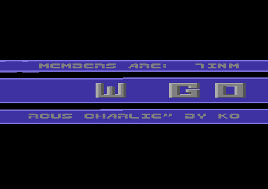 Screenshot of "Circus Charlie" - Crack: WGO - Published by Parker Bros-Konami on Commodore 64 (1984)