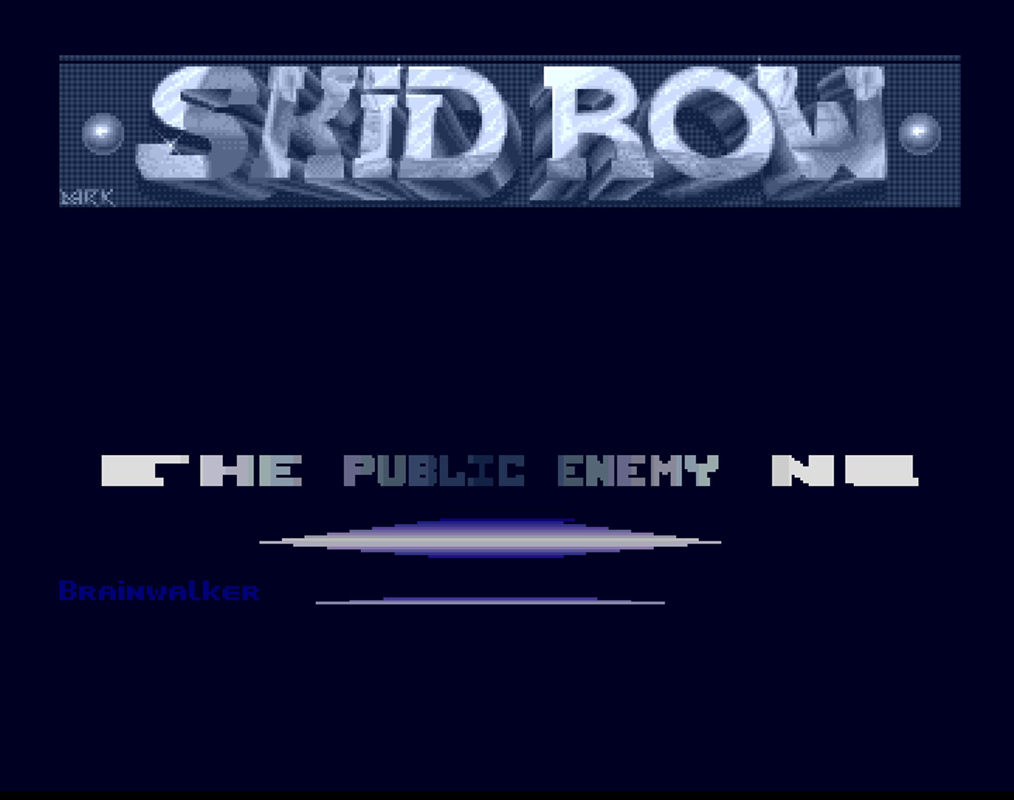 Screenshot of "Outzone" - Crack: Skid Row (SKR) - Published by Lankhor on Commodore Amiga (1991)