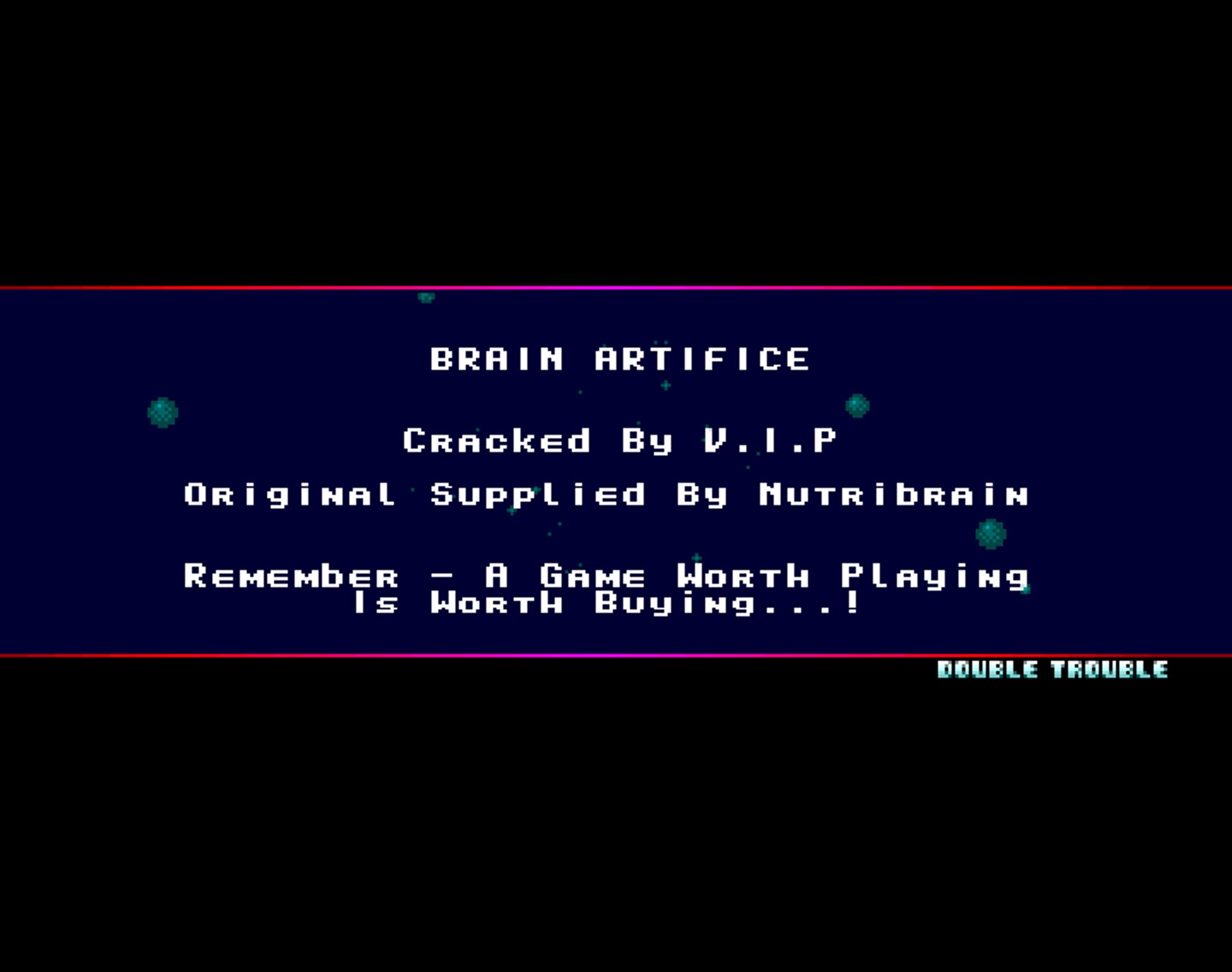 Screenshot of "Brain Artifice" - Crack: Tristar & Red Sector Inc. (TRSi) - Published by Soft-Enterprises on Commodore Amiga (1991)