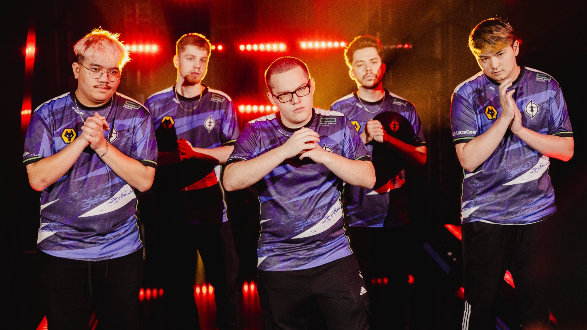 A picture of Evil Geniuses' VALORANT team.
(From left to right) Jawgemo, Demon1, Boostio, Ethan and C0M.