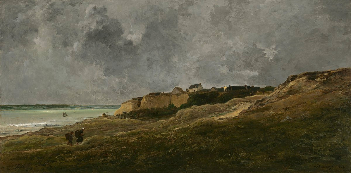 Daubigny - Cliffs at Villerville sur Mer